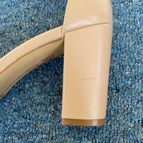 INC International concepts women 7 tan open toe strap 3.5” heel w/ankle buckle - Picture 10 of 10